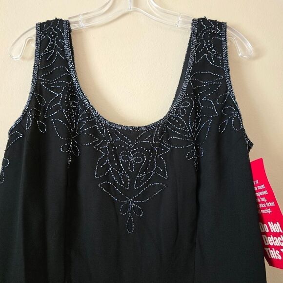 JMD New York Vintage Womens Embellished Formal Black Dress 2 Piece Size 3X Glam - Picture 8 of 16